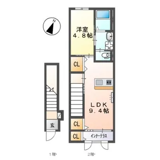 ファミール大野【202号室】の間取り