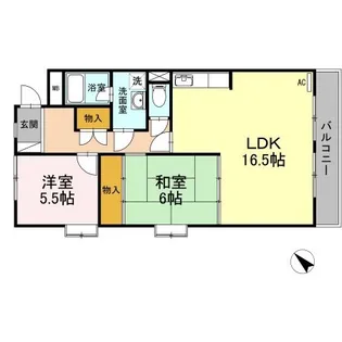 グランドール川内【3階】の間取り