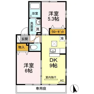 アドミラブール A棟【1階】の間取り