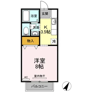 プリメーラいそあい【1階】の間取り