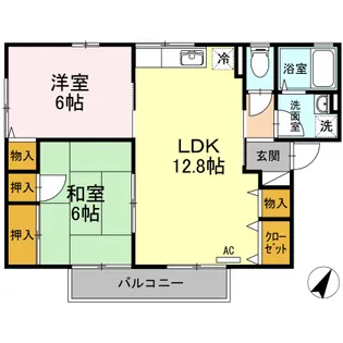 セジュール中相田2棟【1階】の間取り