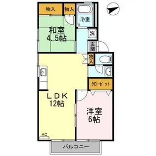 プレジール高広【1階】の間取り