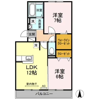 ジュネス2【2階】の間取り