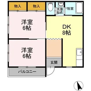 ヴェル中迫【1階】の間取り