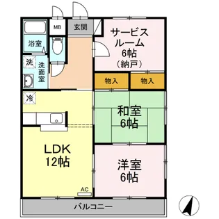 グランドハイツ【3階】の間取り