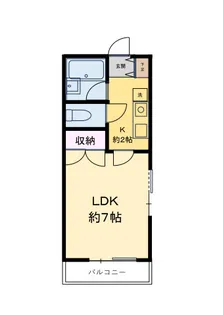 日浦メノー【206号室号室】の間取り