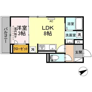 ペルル新広【2階】の間取り