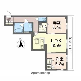 セレーナエルフォ【1階】の間取り