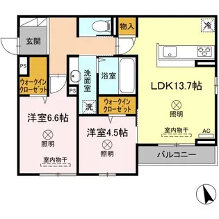 スカイ長束【3階】の間取り