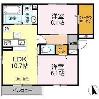 ラナチュール【1階】の間取り