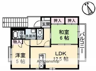 カーサ焼山中央 E棟【1階】の間取り