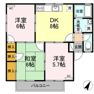 セジュール中相田 I棟【1階】の間取り