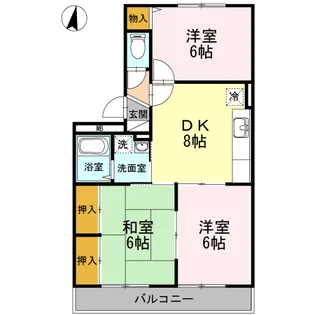 ハイカムール玉木【2階】の間取り