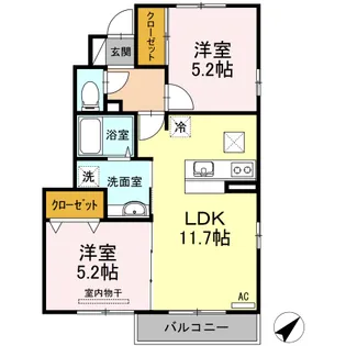 セジュールゆう【1階】の間取り