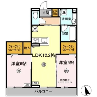 SOUTHERN GION【2階】の間取り