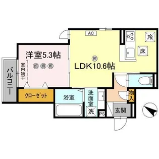 campanella江波二本松【1階】の間取り