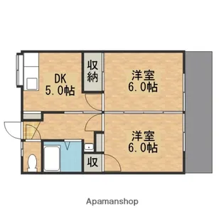 三和荘【1階】の間取り