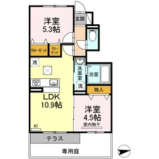 ディアコートN【1階】の間取り