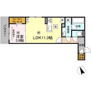 CAMPANELLA舟入南【1階】の間取り