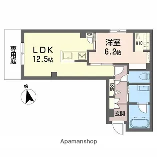 リバーサイドクレド【1階】の間取り