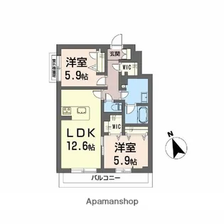 メゾンドノアール【3階】の間取り