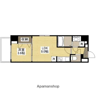 S−RESIDENCE観音公園ALORIA【2階】の間取り