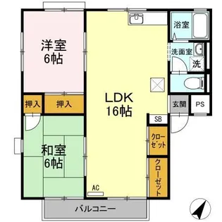 ロイヤルシャルム【1階】の間取り