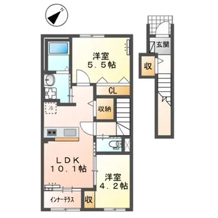 エトワール恵島【2階】の間取り