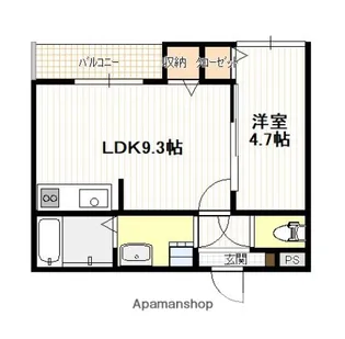(仮称)天神アパート【3階】の間取り