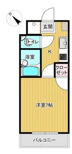 フルリール宮島口【204号室号室】の間取り