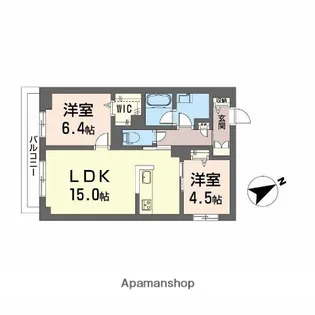カーサ・アチェロ【2階】の間取り