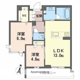 プライムフェルトⅡ【3階】の間取り