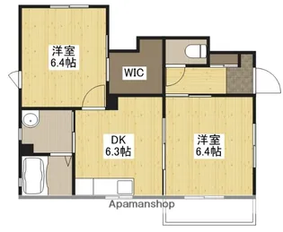 2DKの間取り画像