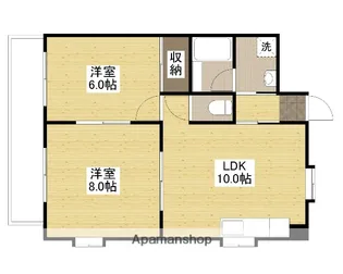 プーテゥジュール3番街【2階】の間取り