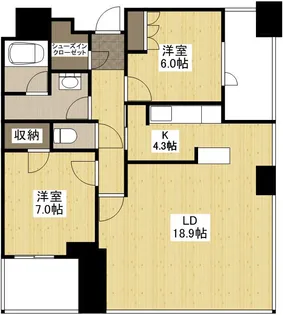 ザ・広島タワー【15階】の間取り