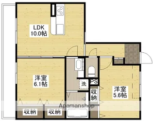 グランディール【102号室】の間取り