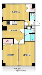 フラワーパレスハラダ【4階】の間取り