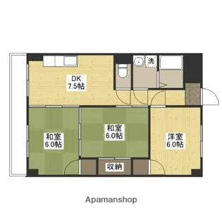 カルチェ中川2【3階】の間取り