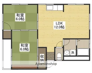 ツインコーポ西館【1階】の間取り