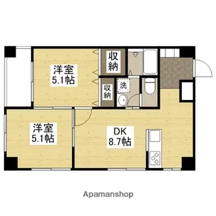 ウィステリア舟入【2階】の間取り