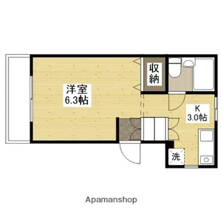 カーサ二葉の里【1階】の間取り