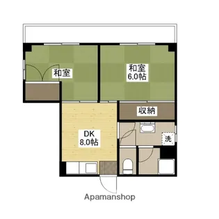 房尾本店楠木ビル【201号室】の間取り