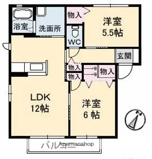ジェネス八木 B棟【2階】の間取り