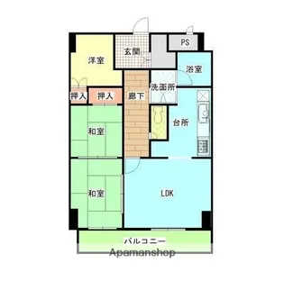 シャンボール広交【4階】の間取り