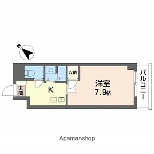 グランドール宮の町【3階】の間取り