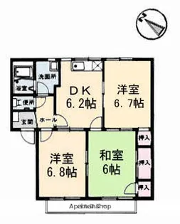 フレグランス大幸 A棟【2階】の間取り