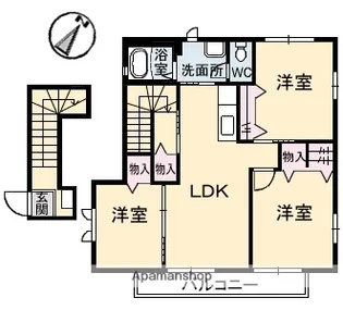 リストーロ平和台A棟【2階】の間取り