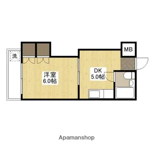 アーバン田部【3階】の間取り