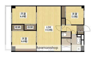 ビアビアンカマツヲ【10階】の間取り