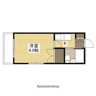 ウイング広瀬【5階】の間取り